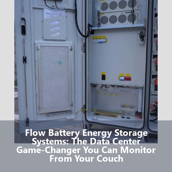Flow Battery Energy Storage Systems: The Data Center Game-Changer You Can Monitor From Your Couch