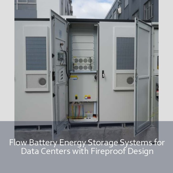 Flow Battery Energy Storage Systems for Data Centers with Fireproof Design