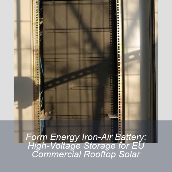 Form Energy Iron-Air Battery: High-Voltage Storage for EU Commercial Rooftop Solar