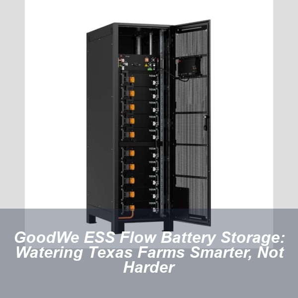 GoodWe ESS Flow Battery Storage: Watering Texas Farms Smarter, Not Harder